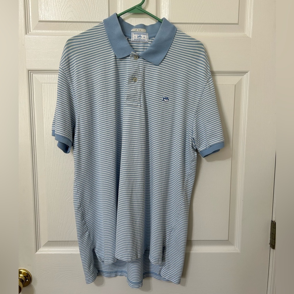 Southern Tide Skipjack Polo Blue/White Stripe